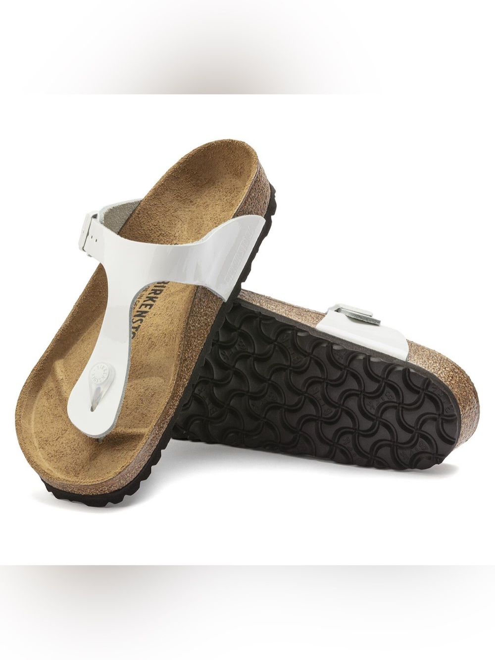 BIRKENSTOCK Gizeh Patent Leather White EU 40 US 9 - 9 1/2